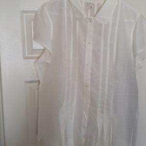 Pleated button up top